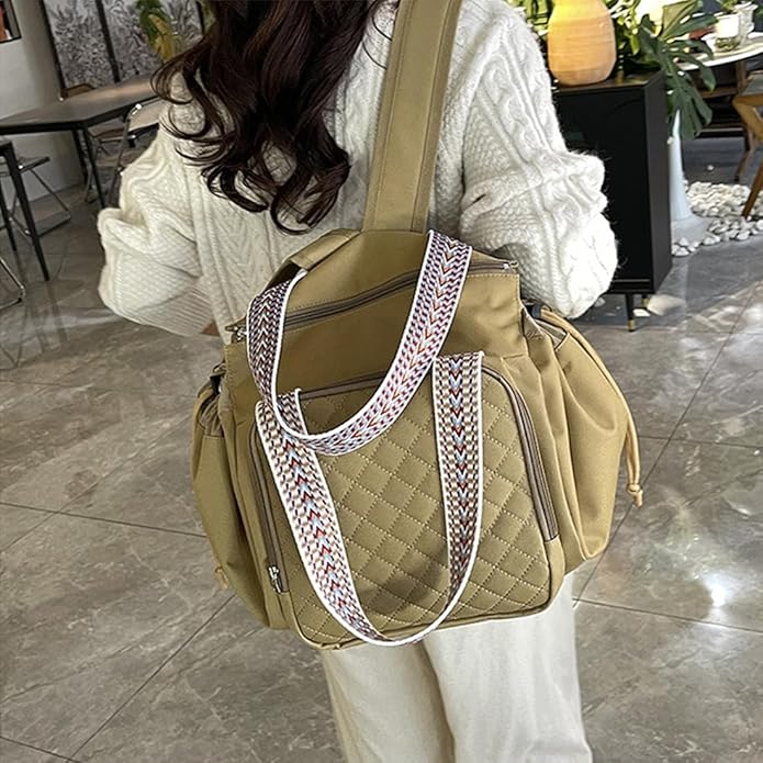 Travel Duffel Bag Weekender Bags for Women, Expandable Tote Handbag Diaper Bag Backpack Shoulder Bag for Car Work Daily