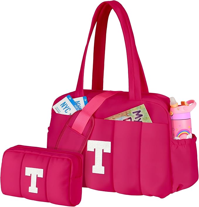 Gift for 10 Year Old Girl-Dance Bag, Kid Weekender Bags，Tween Girls Trendy Stuff-Girl Overnight Bag with Wet Pocket，Lightweight Travel Tote Personalized Cheer Bags with Makeup Pouch