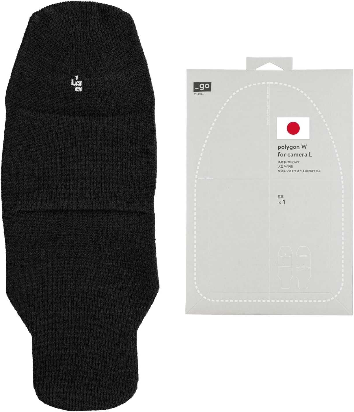 Camera Cover, Polygon W, Made in Japan, L size, Dark Gray