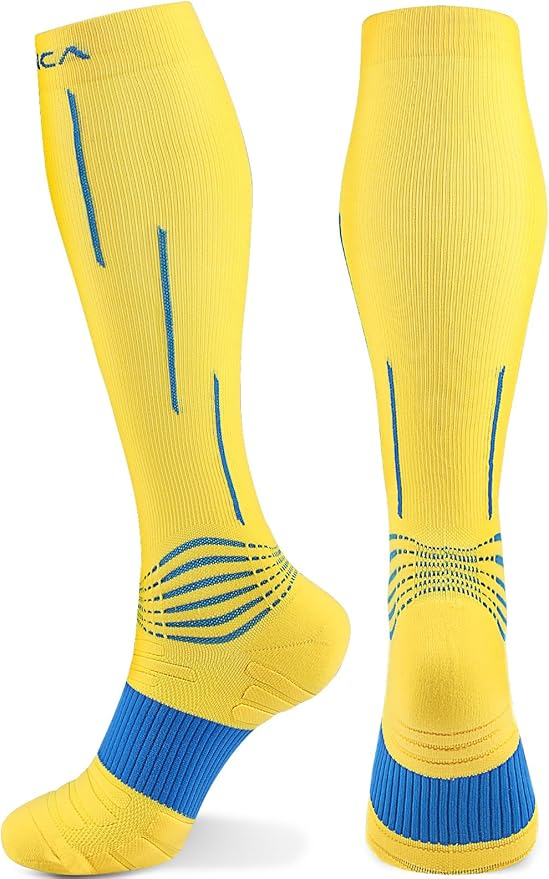 NEENCA Compression Socks, Medical Athletic Calf Socks for Injury Recovery & Pain Relief, Sports Protection—1 Pair, 20-30 mmhg