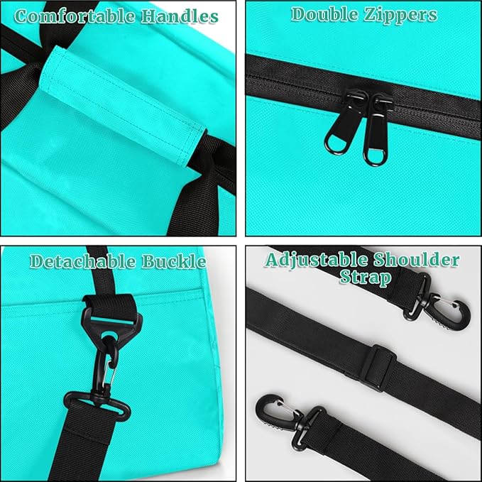 Custom Name Duffle Bag Personalized Kids Gym Bag Travel Overnight Weekender Bag Sports Bag for Boys Girl Blue