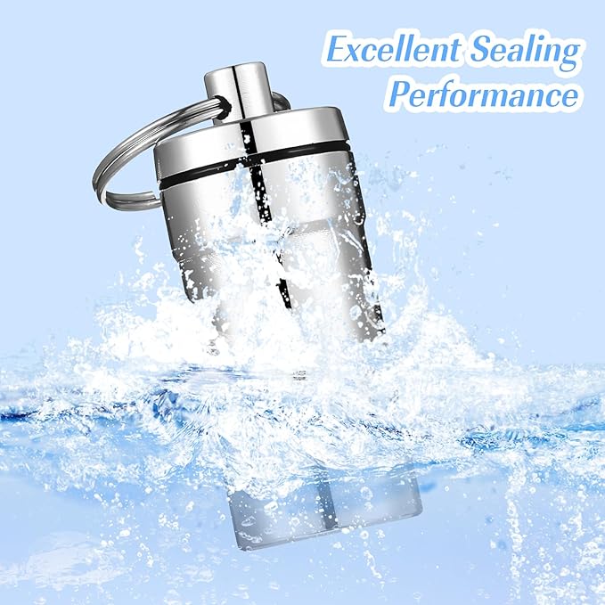 2Pcs Loops Ear Plug Case, Portable Metal Earplug Case Keychain, Travel Ear Plug Holder, Waterproof Loops Earbuds Storage Container for Outdoor Jewelry Pill Organizer (Black, Silver)