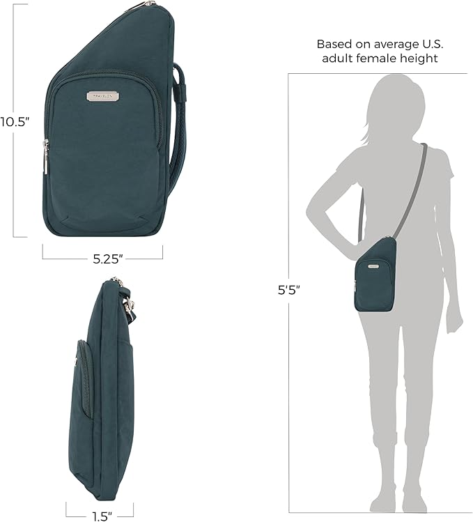 Travelon: Essentials - Anti-Theft - Compact Crossbody Bag - Peacock