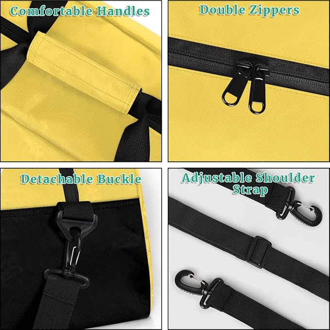 Custom Name Gym Duffel for Kids,Personalized Sports Bag Lightweight Gym Bags for Boys & Girls,Fitness Travel Weekender for Travel, and Workout Yellow