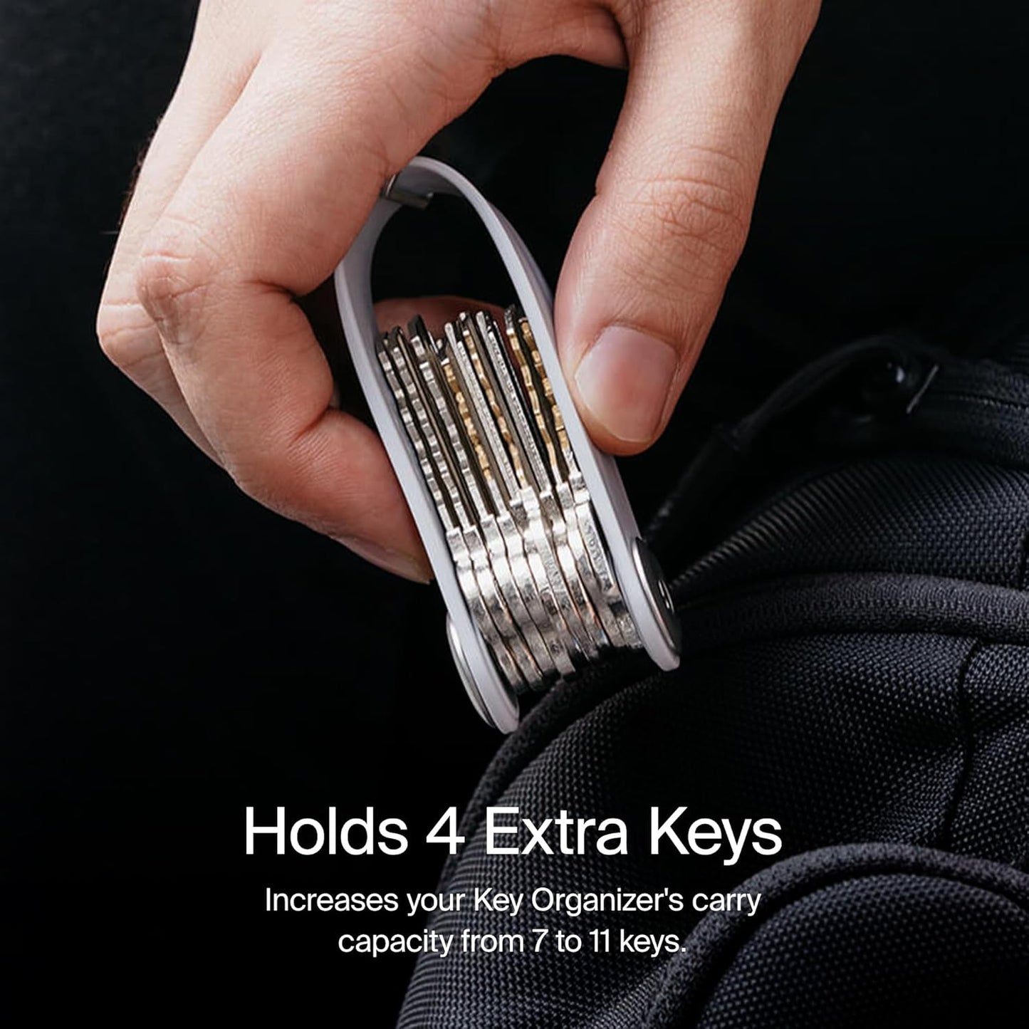 Orbitkey Extension Post for Key Organizer, Add On | Durable Stainless Steel, Easy to Install, Slim Design | Expands Key Organizer to Hold 4 Extra Keys