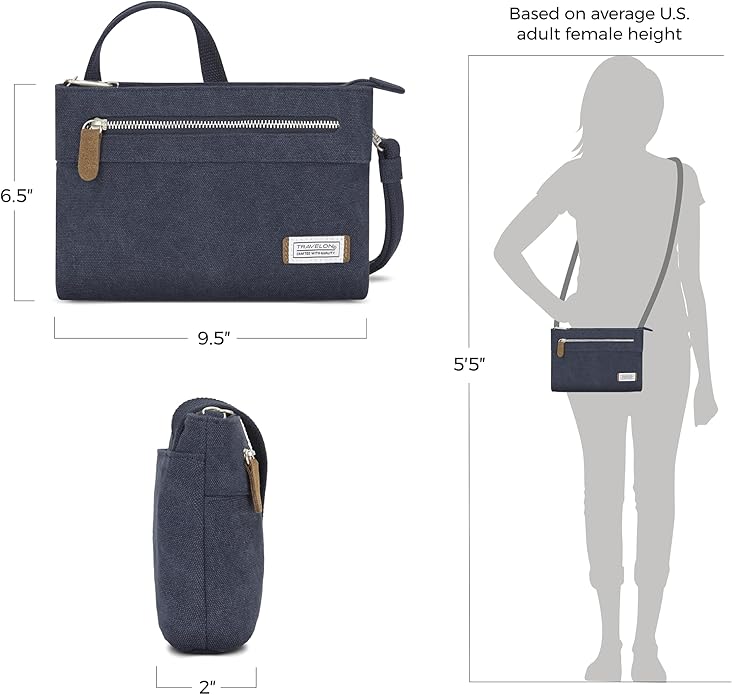 Travelon Women's Anti-Theft Heritage Small Crossbody Cross Body Bag
