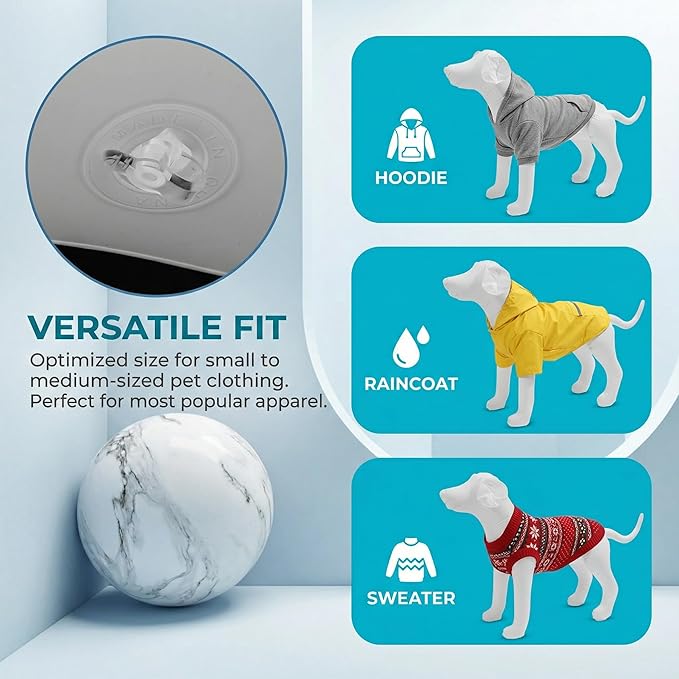 jojofuny Inflatable Dog Mannequin Standing Model 31.49X22.04X11.41In Durable Pet Clothing Display Stand for Pet Shops Salon Exhibition