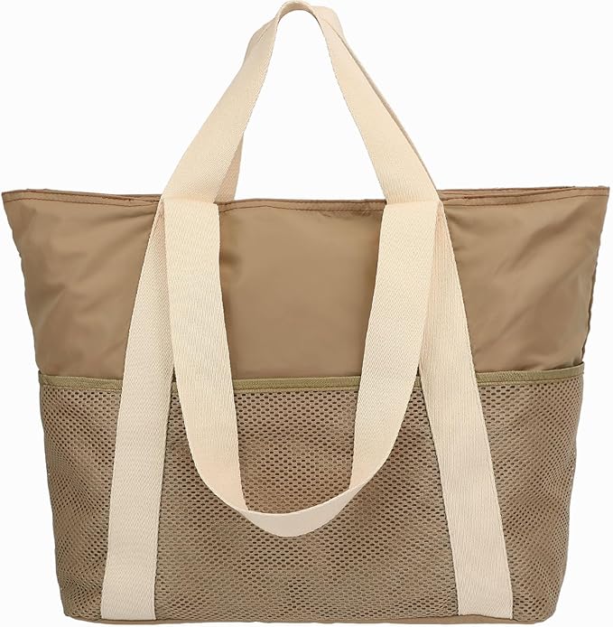 Mesh Beach Bag for Women, Casual Hobo Bags Large Beach Tote for Pool Travel Cruise Vacation Essentials