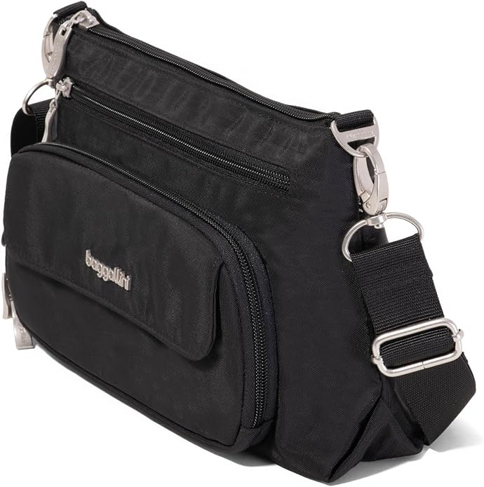 Baggallini Original Everyday 11x7.5 Crossbody Bags Rfid Protected Lightweight Nylon Zippered Travel Purse