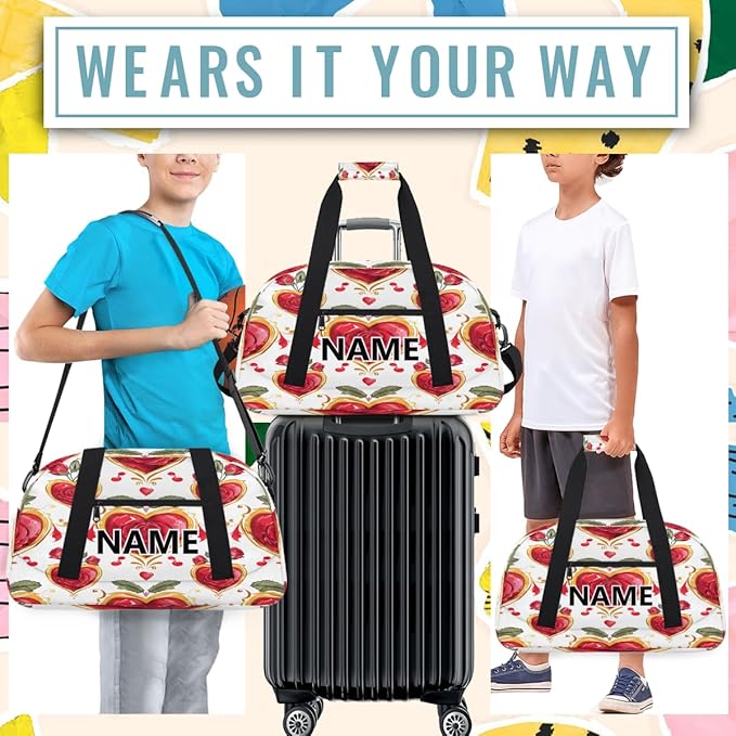 Rose Floral Mini Gym Bag 18 inch for Women Men Waterproof Custom Retro Flower Vintage Travel Duffel Bag Carry On Overnight Tote Nurse Bag for Work Fitness Hiking