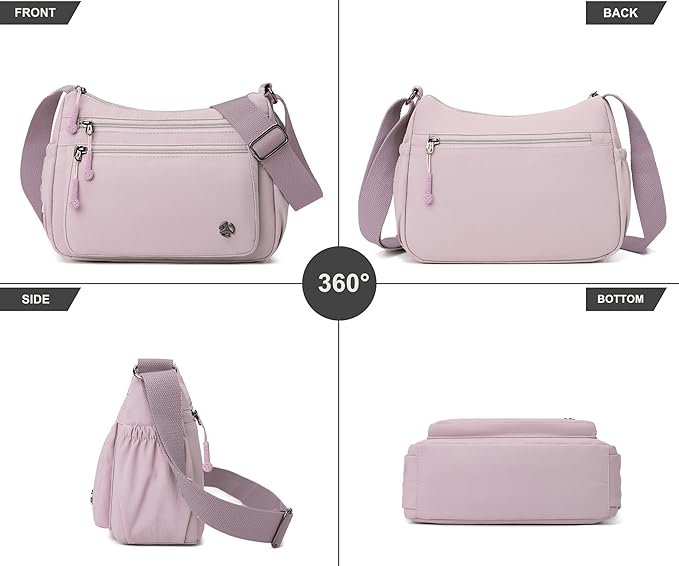 Casual Crossbody Bag with Anti Theft Pocket - Women Lightweight Water-Resistant Purse Bag