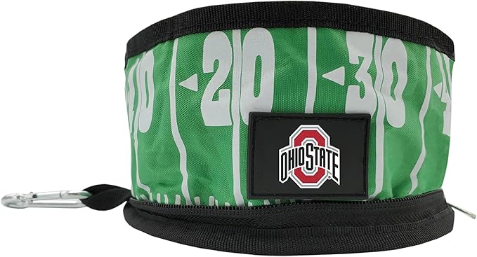 Pets First NCAA Ohio State Buckeyes Collapsible Dog Travel Bowl Set, 2 Pack Food & Water Bowls for Dogs, Best Portable & Lightweight Leak-Proof Dog Bowls for Travel