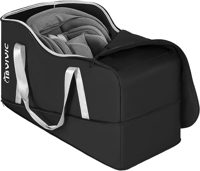 Car Seat Travel Bag Compatible with UPPAbaby Aria and Mesa, Infant Car Seat Travel Bag Car Seat Cover for Travel (Black)
