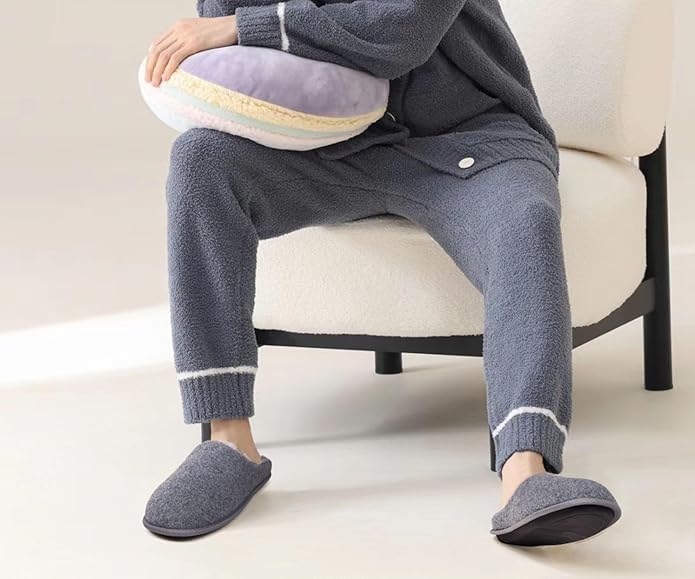 COFACE Mens Cozy Memory Foam Scuff Slippers Casual Slip On Warm House Shoes Indoor/Outdoor Sandal Slippers With Arch Support Rubber Sole Size 7-15