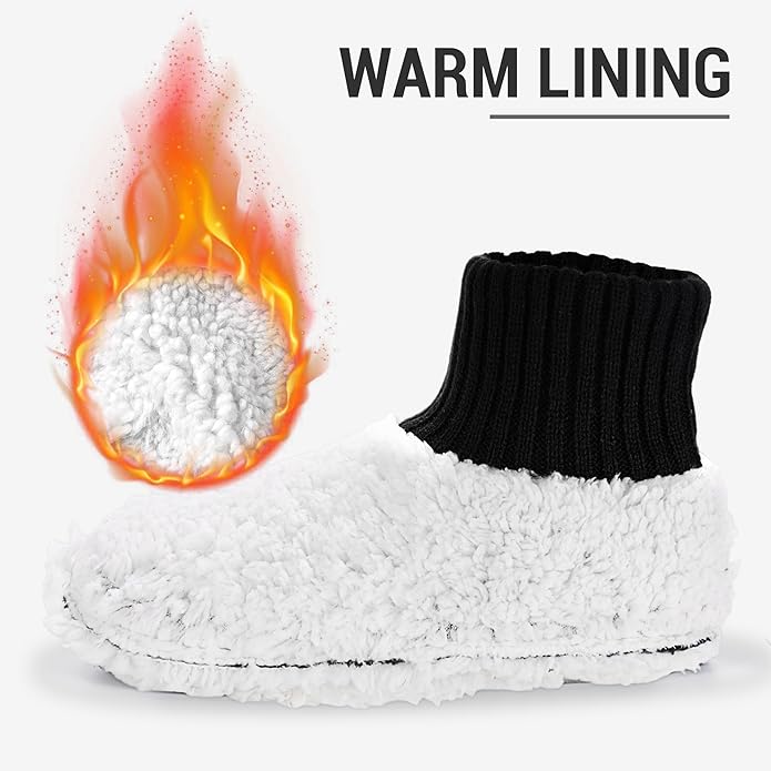 Ultrafun Fuzzy Slipper Socks for Men, Non Slip Warm Plushed Lined Indoor House Socks with Grips Christmas Gifts