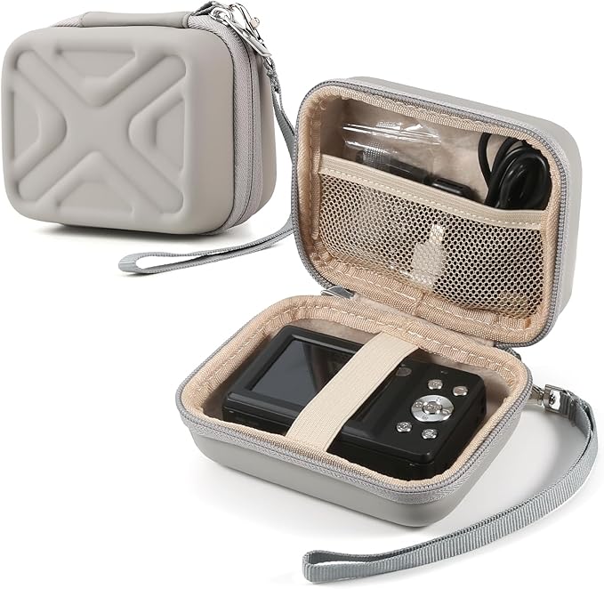 Camera Case for AbergBest 21 Mega Pixels 2.7" LCD Rechargeable HD/Kodak Pixpro/Canon PowerShot ELPH 180/190/Sony DSCW800/DSCW830 Cameras, Travel Carrying Protective Case for Digital Camera - Grey