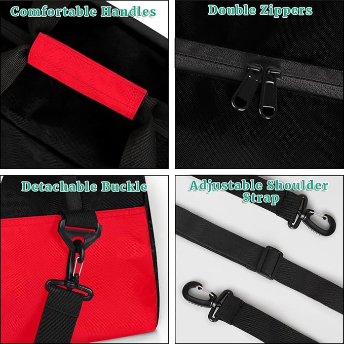 Personalized Name Sports Bag for Kids Boys, Custom Gym Duffel Fitness Travel Weekender Tote Carry-On Training Perform Bag,Sports Soccer