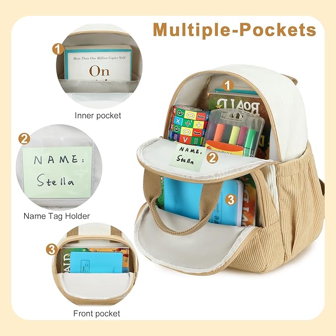 Bluboon Toddler Backpack for Girls Boys 2-4 Cute 12" Preschool Kindergarten Backpacks Kids Daycare Bags School Trave