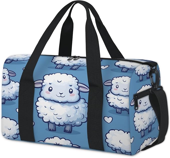 Sheep Travel Duffle Bag for Women Men, Overnight Weekender Bag, Carry on Tote for Sport Gym