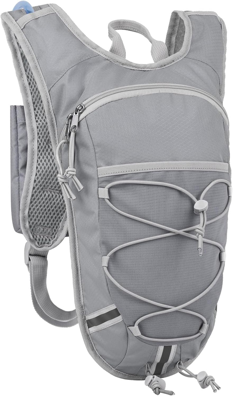 Lightweight Hydration Backpack 2L Water Bladder Pack for Running, Cycling, Hiking – Anti-Theft Water Backpack with Phone Holder, Trekking Pole Holder & Reflective Strips for Men & Women