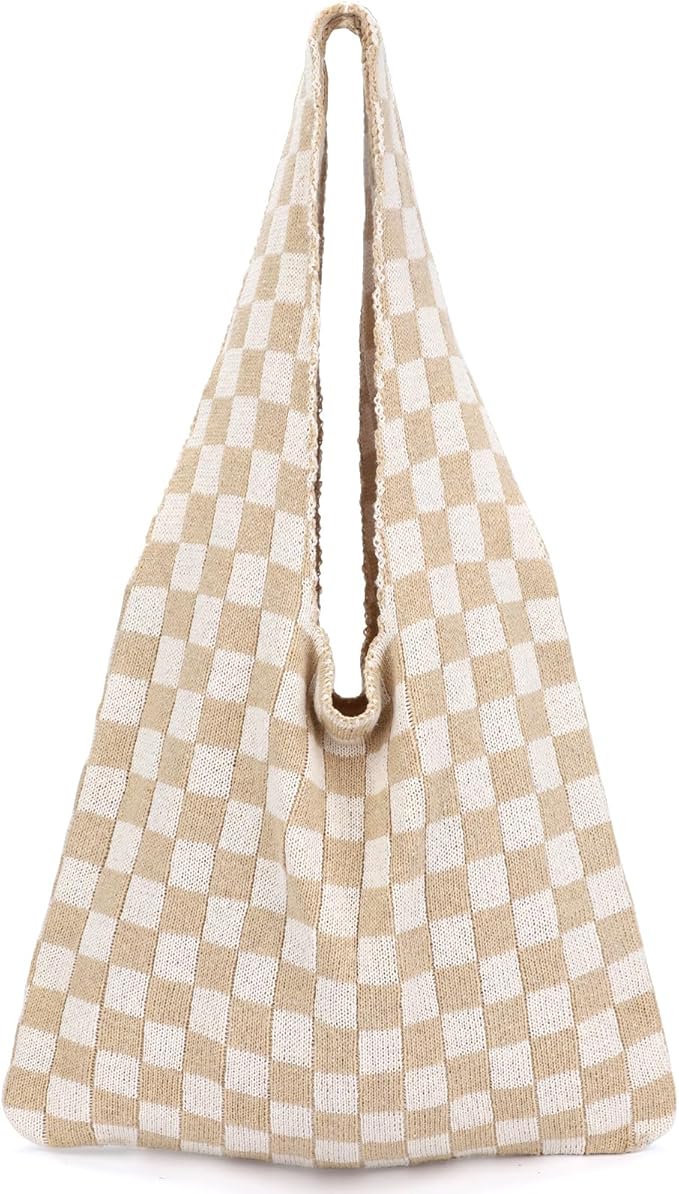 hatisan Crochet Bags for Women - Summer Beach Tote, Aesthetic Hippie Knit Bag