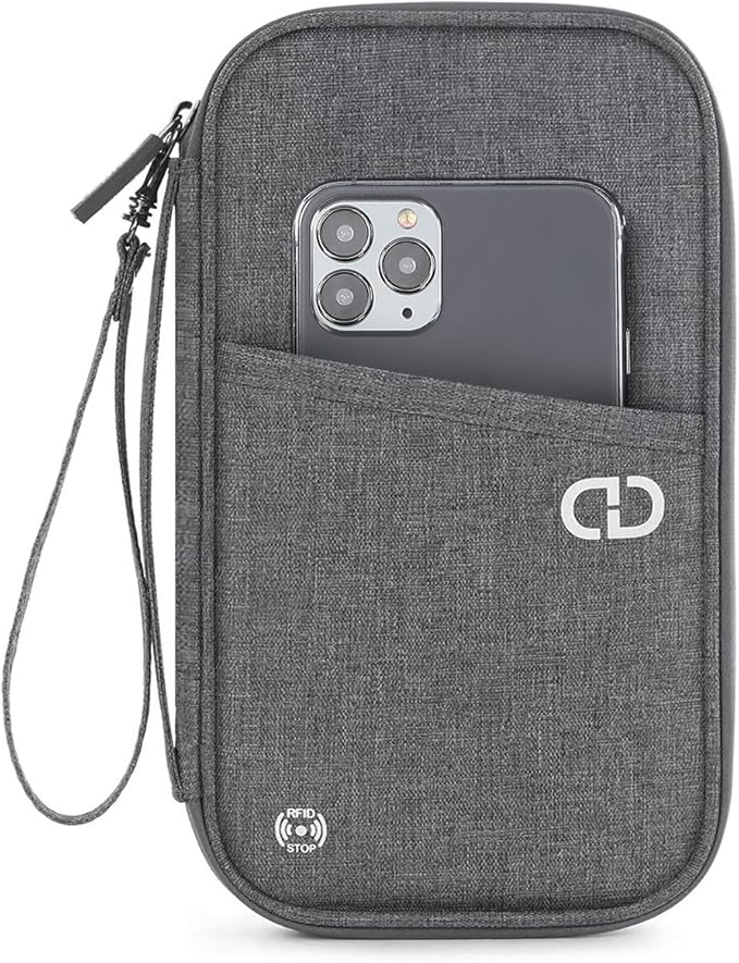 P.travel Family Passport Holder RFID Blocking Travel Document Organizer, Waterproof Passport Wallet for Women Men, Lightweight Passport Case for Boarding Pass, Cards, ID & Travel Essentials