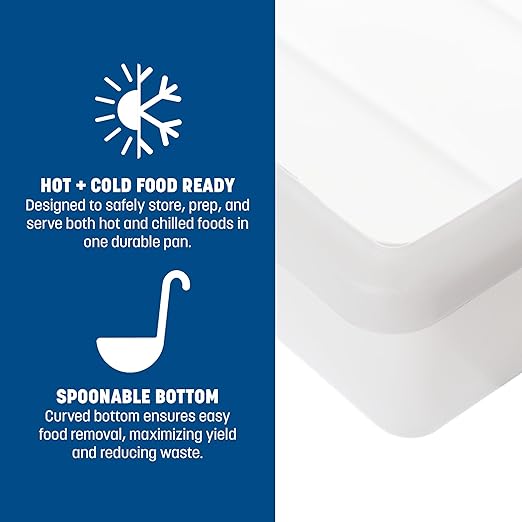 Carlisle FoodService Products Storplus Food Storage Container with Stackable Design for Catering, Buffets, Restaurants, Polyethylene (Pe), 8.5 Gallon, White