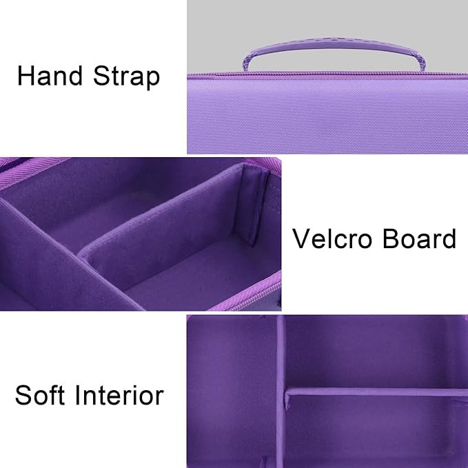 Camera Case Compatible with Canon EOS Rebel T7 / T100 / R50 / R100 / R5 / R6 Mark II / 90D DSLR Camera with 18-55mm Lens,Sony,Nikon DSLR Camera Protective Case with Shoulder Strap (Purple Case)