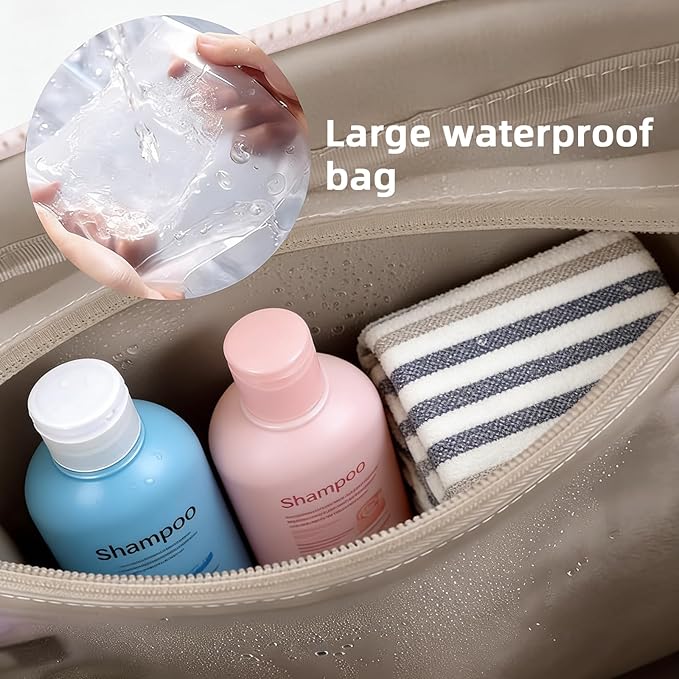 Mini Gym Bag for Women Girls, Crossbody Tote Bag with Wet Pocket, Water Resistant Travel Duffle Bag, Dance Workout Sport Bag, Pink (Pink, M)