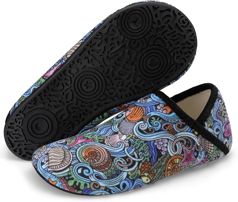 Scurtain Unisex Adults Rubber Sole Slippers
