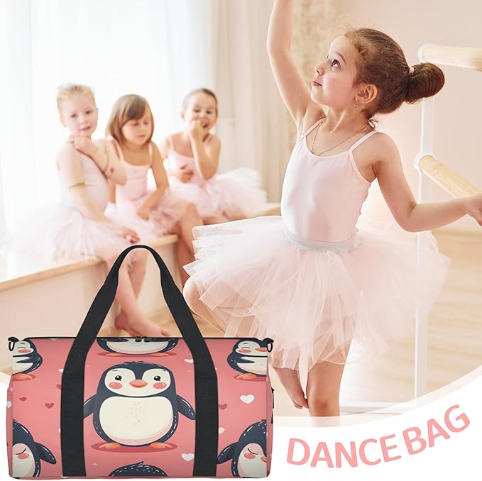 Cute Funny Penguins Travel Duffle Bag for Women Men, Overnight Weekender Bag, Carry on Tote for Sport Gym