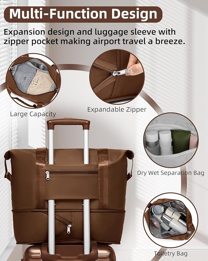 LARVENDER Carry on Luggage 22x14x9 Airline Approved, 20 Inch Hardside Suitcase with Wheels TSA Lock, PC+ABS Lightweight Carry on Suitcases for Women and Men, Maple (20/DB/TB)