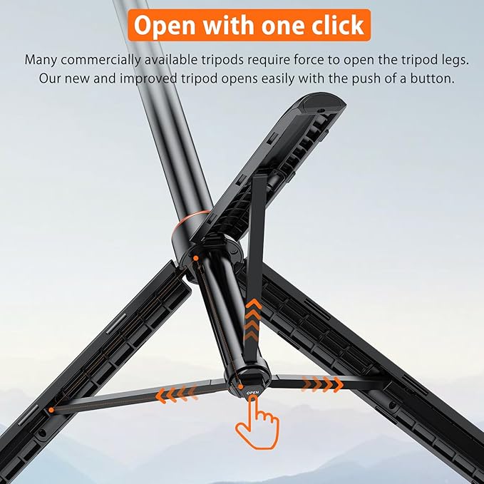 VRIG Extendable Selfie Stick Tripod for GoPro Max Hero 10 9 8 7 6 5 4, DJI Osmo Action, Insta 360 One R and More Action Camera（55.1''）