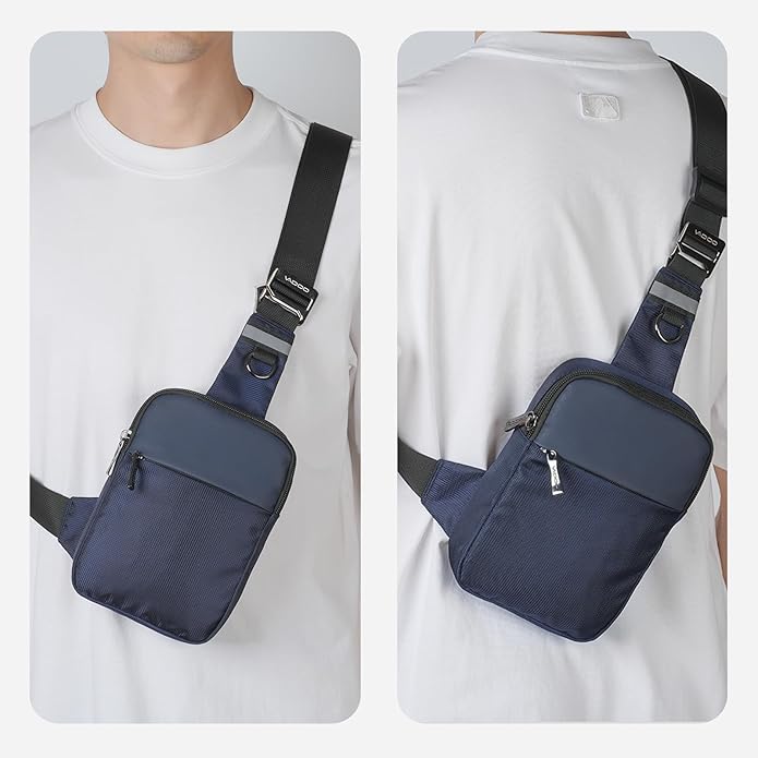 Small Sling Bag Mini Crossbody Bag with RFID Blocking Fashionable Fanny Pack for Women and Men Chest Bag for Travel