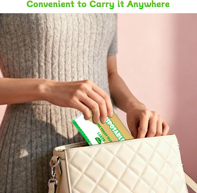 Toilet Seat Cover Disposable Flushable(80 Pcs), XXL Travel Toilet Seat Covers for Adults Kids, Flushable Toilet Paper Cover for Potty Training in Public Restrooms, Airplane, Camping(22 * 16.5in)