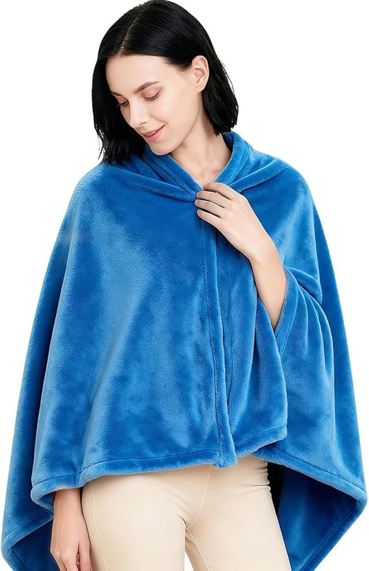 Ponchos for Women, Comfy Wearable Blanket, Gifts for People Who are Always Cold, Winter Shawl for Home, Office, Travel