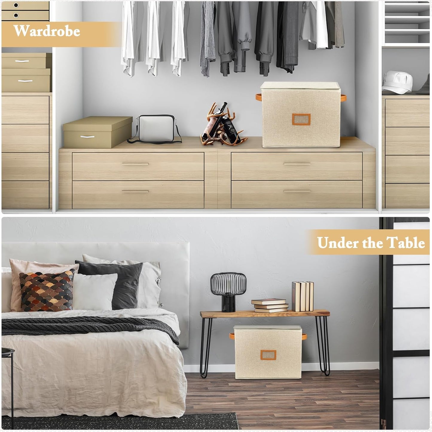 Lukeline Wedding Dress Storage Box,Wedding Dress Preservation Box with Lid,Foldable Acid-Free Organizer with 1 Pair of Microfiber Gloves and 20 Sheets of Acid-Free Paper, 2-Pack