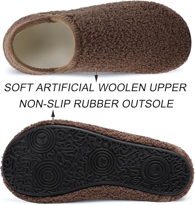 Scurtain Unisex Adults Rubber Sole Slippers