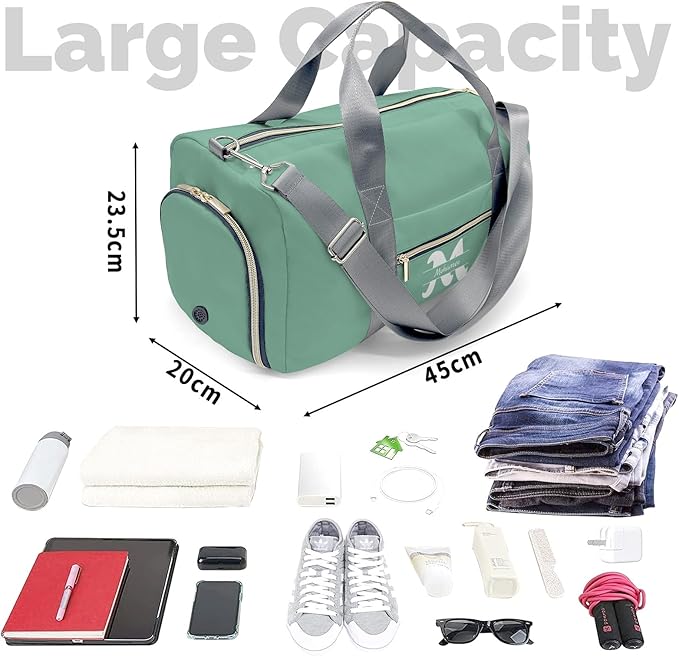 Personalized Tactical Gym Bag For Men，Custom Travel Duffel Bag with Name，Sports Workout Travel Bag with Shoes Compartment-Green letter