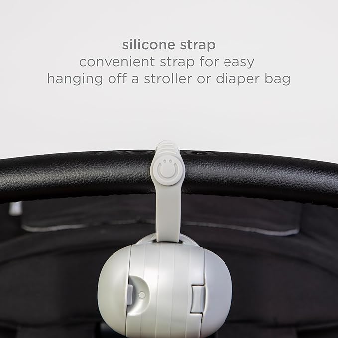 Ubbi On-The-Go Dual Pacifier Holder, Keep's Baby's Binkies Clean and Accessible, Portable for Travel, Diaper Bag Accessory Must Have for Newborns, Gray