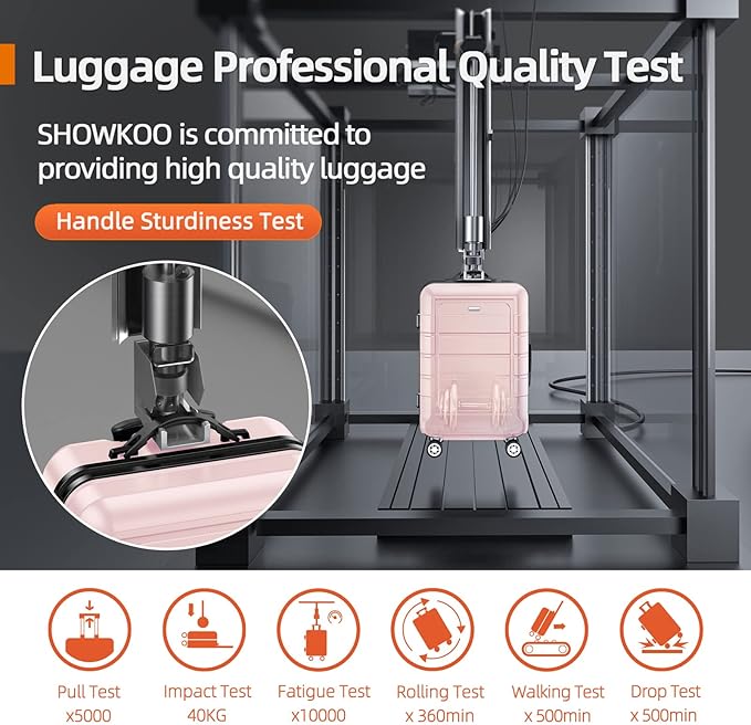 SHOWKOO Luggage Sets 3 Piece Expandable 100% PC Durable Hardshell Suitcase with Wheels TSA Lock Lightweight Luggage Pink