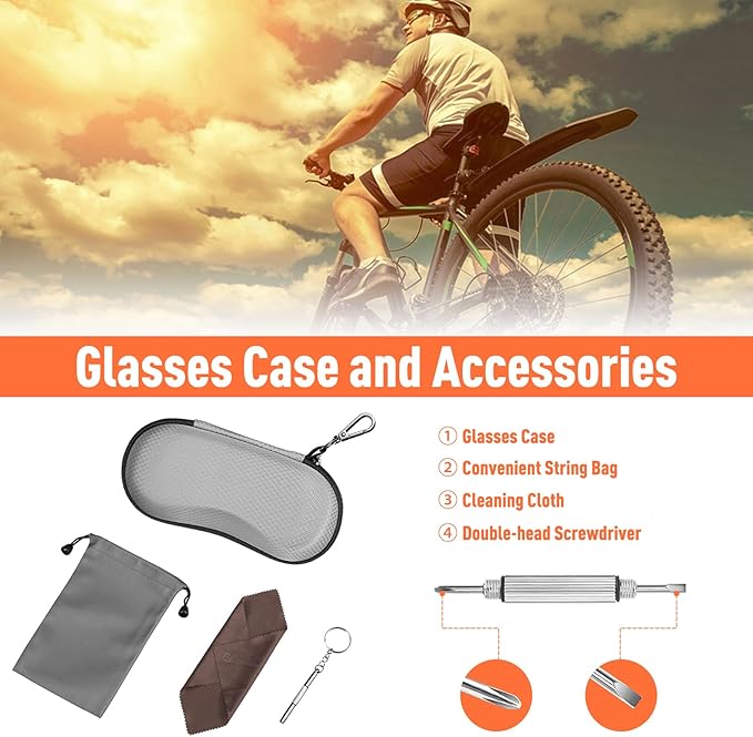FINTIE Sunglasses Case, Hard EVA Shell Shockproof Sport Glasses Case with Metal Carabiner Travel Zipper Eyeglasses Holder