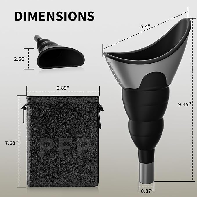 PFP Female Urination Device - Female Urinals for Women with Storage Pouch, Pee Funnel for Women Travel Companion for Outdoor & Surgery, Female Urinal Perfect for Hiking, Camping, Travel