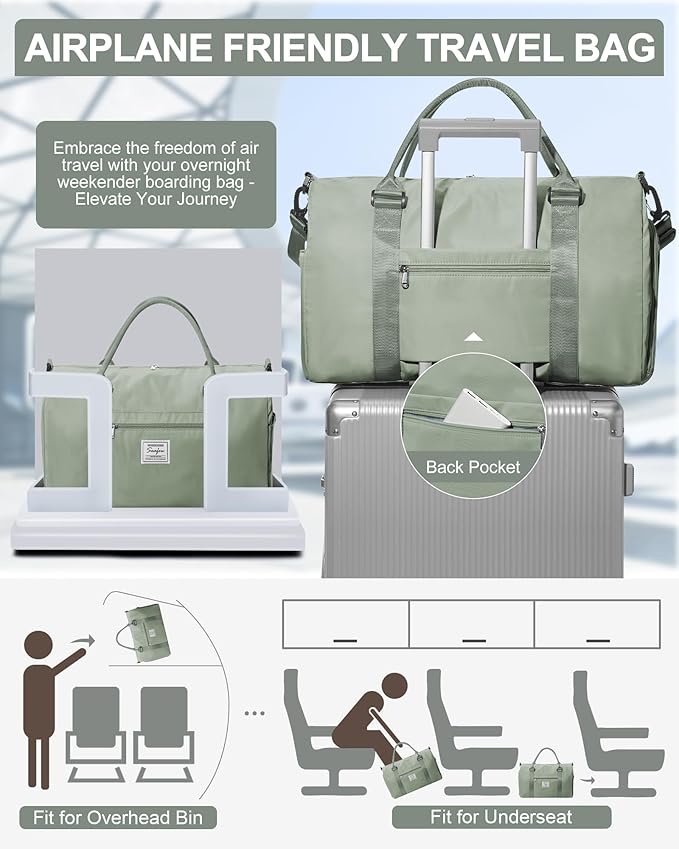 Gym Bags Womens Mens with Shoes Compartment and Wet Pocket Travel Duffel Bags for Women for Plane Sport Gym Tote Bags with Toiletry Bags Waterproof Weekend Overnight Carry on Bag Hospital Holdalls