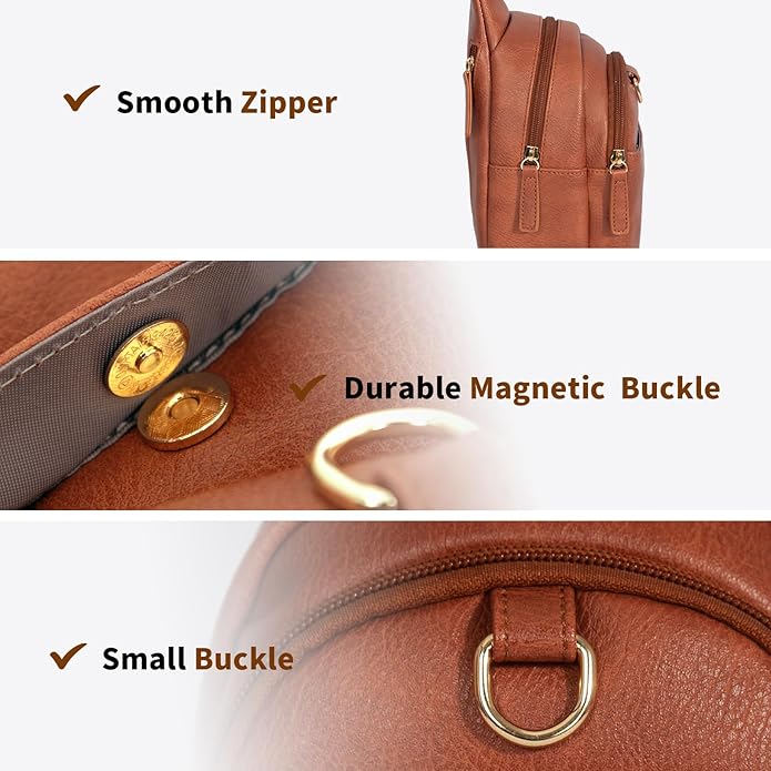Crossbody Bags for Women Sling Bag Anti Theft PU Leather Travel Chest Purse Small Adjustable Strap Fits Large Phone
