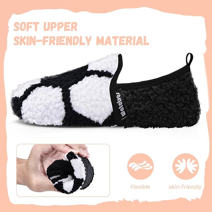 WateLves Kids Toddler Slippers Boys Girls House Shoes Slip on Sock Slippers Lightweight Winter Indoor Outdoor Walking Shoes