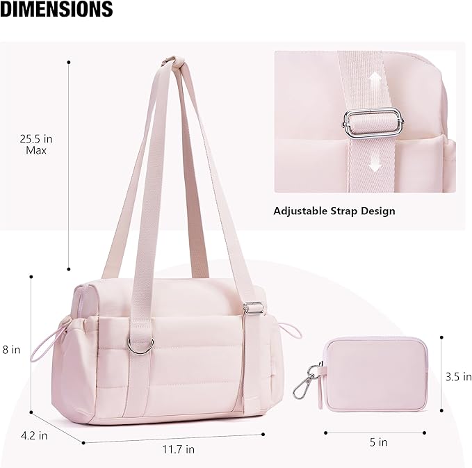 ROULENS Small Gym Bag for Women 2 Set Mini Gym Duffle Bag with Wet Compartment and Coin Wallet, Gym Tote Bag for Workout/Sport/Travel