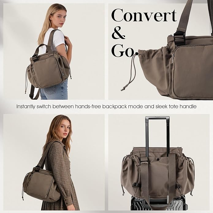Everyday Bag Tote for Women, Spacious Diaper Bag with 16 Pockets, Durable Travel Bag, Sleek Work Shoulder Bag | 16 Pockets Org, Lay-Flat Design, 3-in-1 Versatility, Work & Travel Tote, Water-Resistant, Lightweight