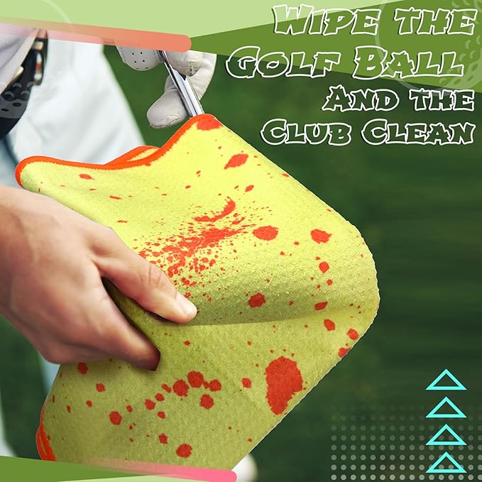 Peryiter 4 Pcs Golf Towels (16" x 24") with Clip Drip Lime Microfiber Fabric Waffle Pattern Towels for Golf Bags Absorbent Club Ball Cleaner Accessories and Gifts for Men Women(Fresh Colors)