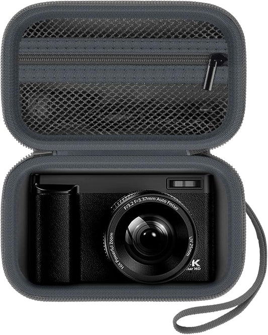 Digital Camera Case Compatible with TEBNGIHNM for Duluvulu for Oiadek for zheozeig for Zostuic for Toiauaha 4K Vlogging Camera. Storage Holder Bag for Canon PowerShot (Box Only)- Grey